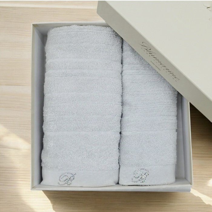 Blumarine Set Asciugamani Samira 2Pz Silver - 10202 0218 13