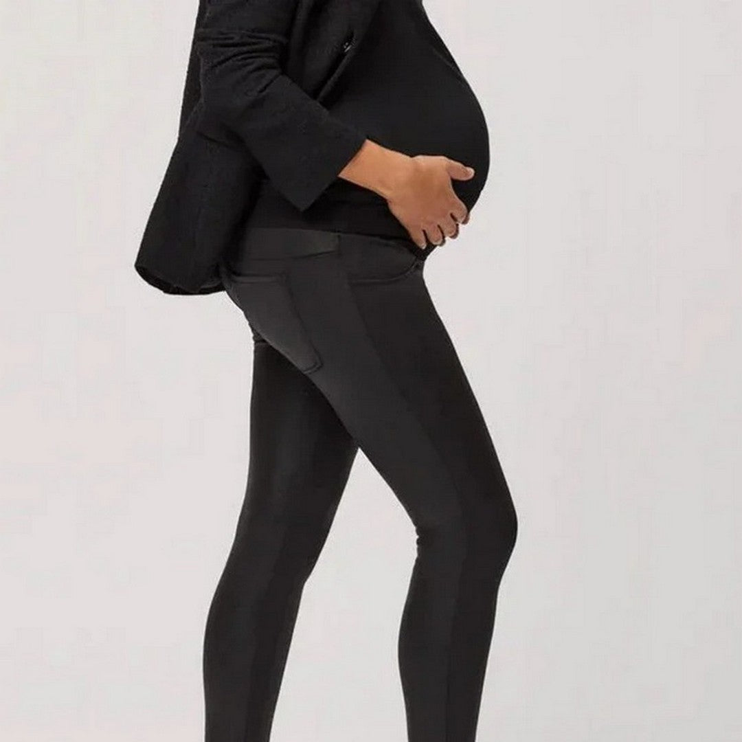 Ysabel Mora Leggings Termico Donna Premaman Ecopelle Martellata