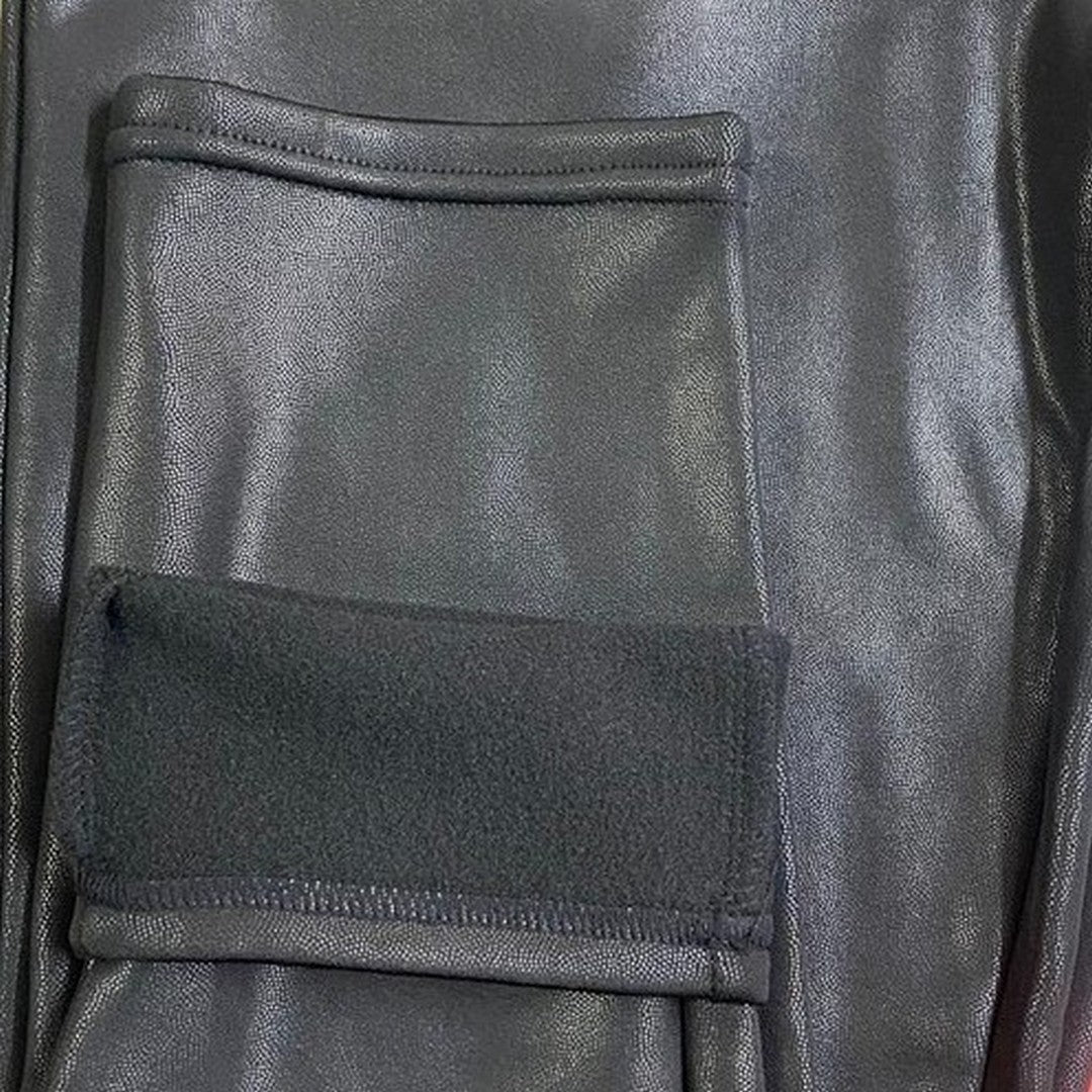 Ysabel Mora Leggings Termico Donna Premaman Ecopelle Martellata