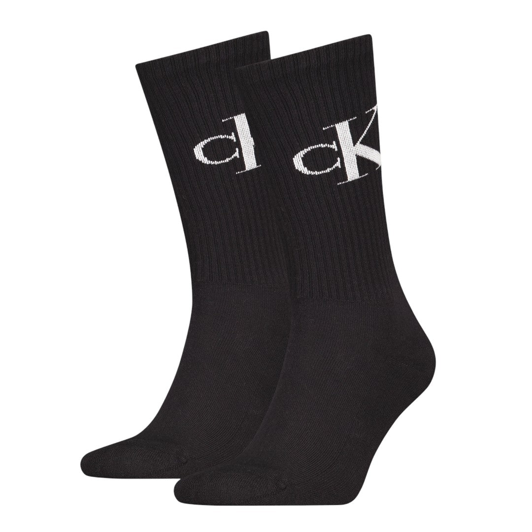 Calvin Klein Uomo 2P Calze Monogram nero - 701228802 001 805