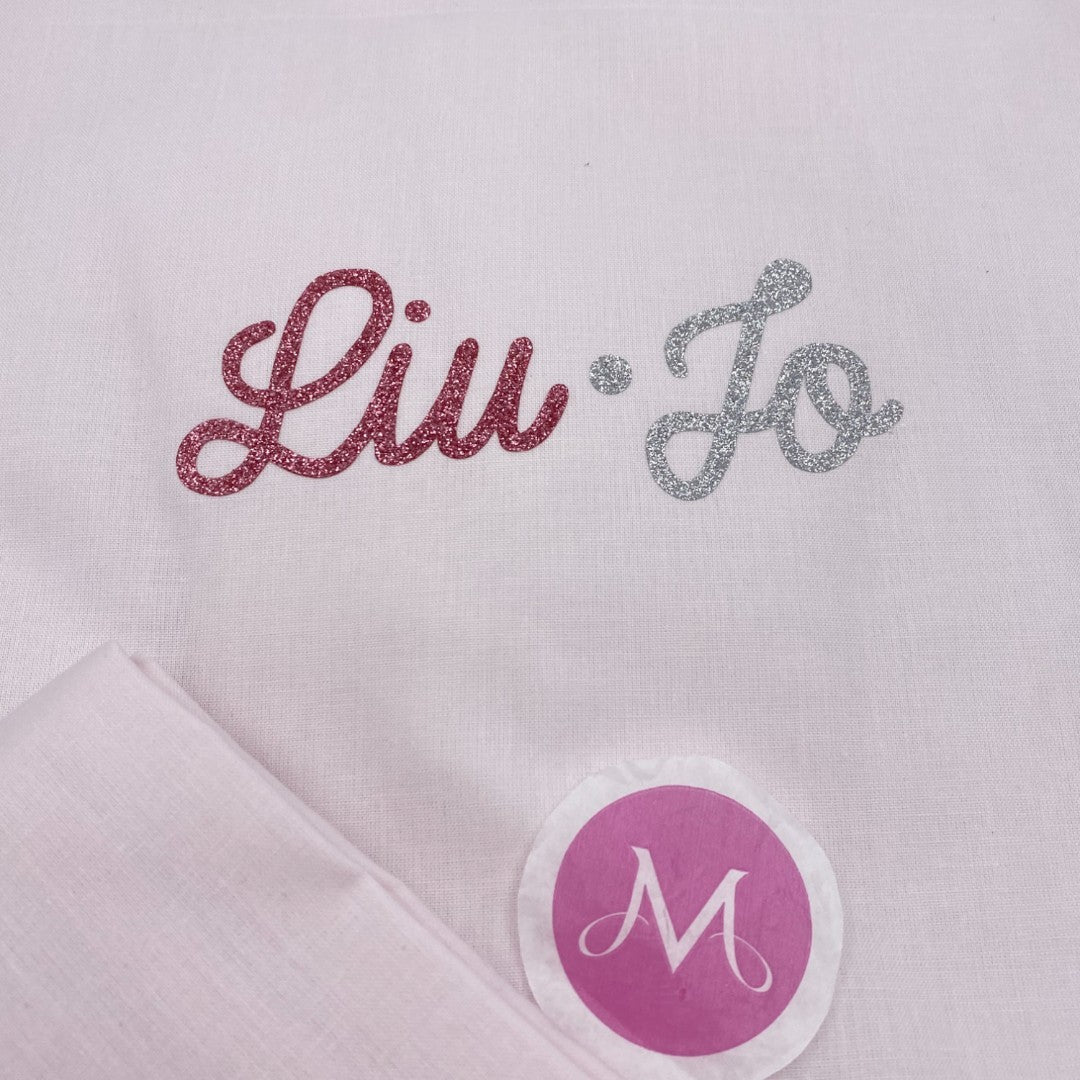 Liu Jo Baby Parure copripiumino 4pezzi lettino Glitter Bicolor Rosa BL500L 00090