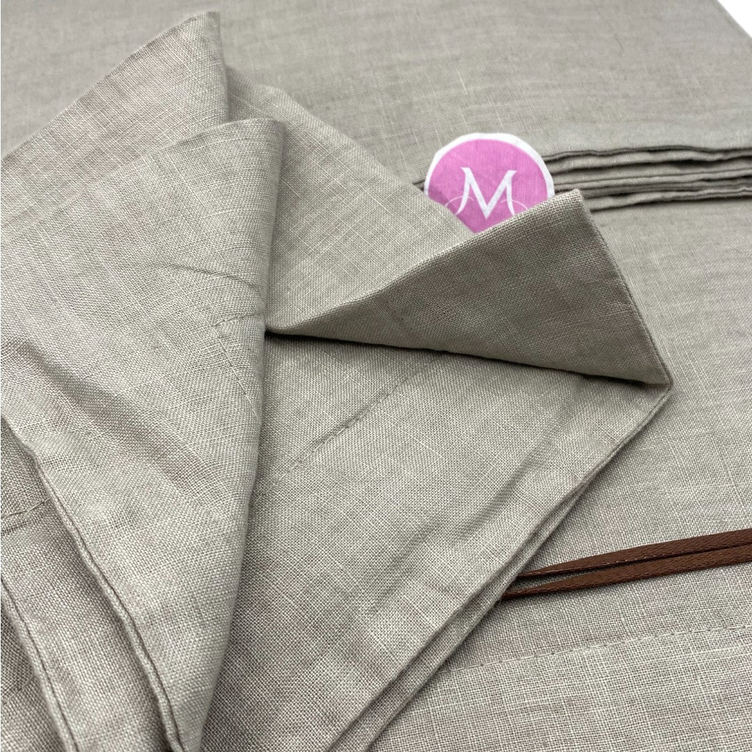 Biancoperla completo lenzuola matrimoniali puro lino tinto in capo Luxury Sabbia