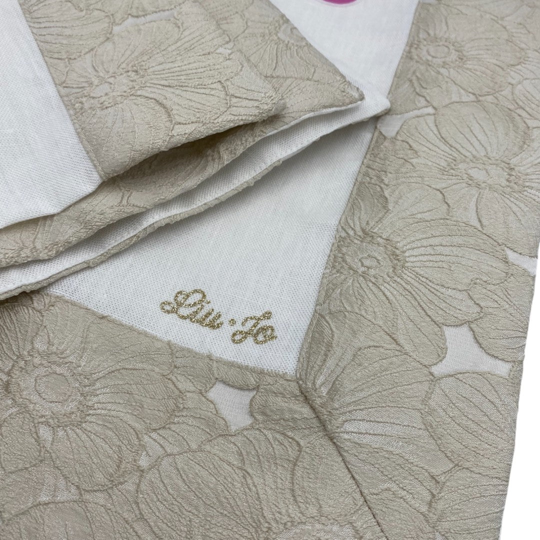 Liu Jo Runner Cassiopea 100% lino con orli ricamati Avorio Sabbia LT585B 00066