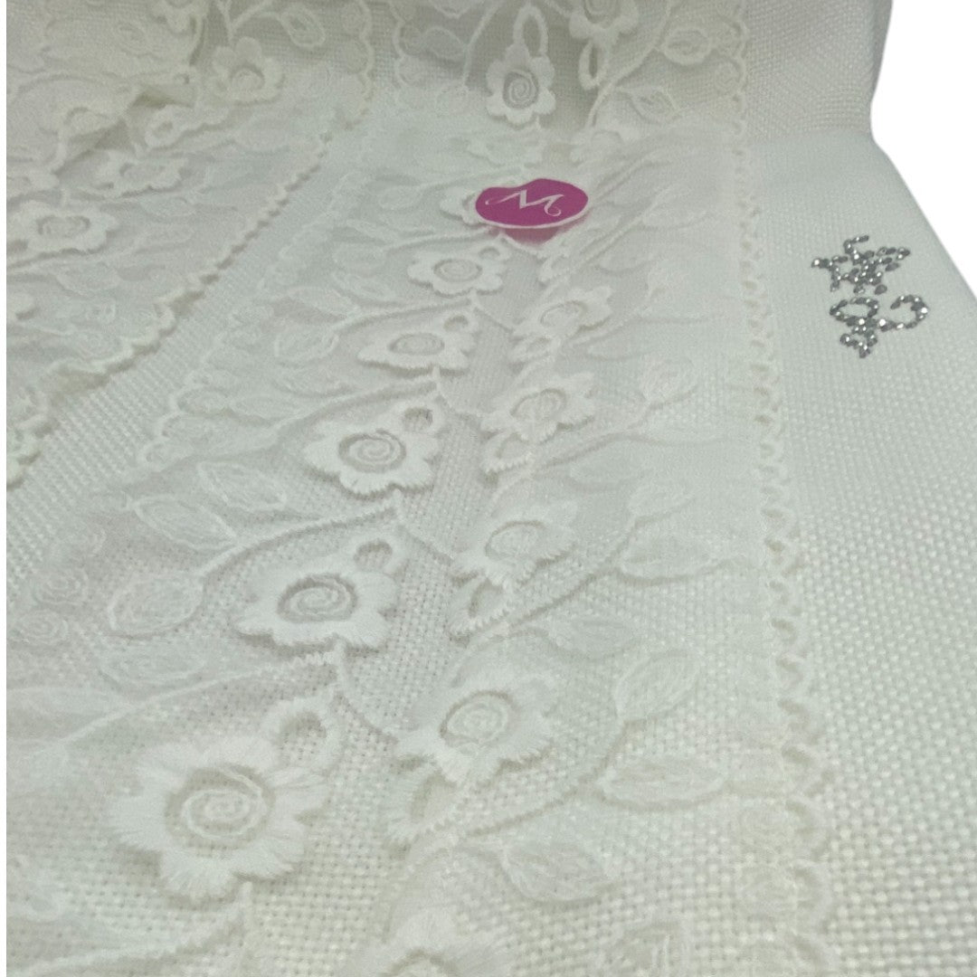 Liu Jo Runner Sweet LJ con orli organza ricamata latte LT628B 00339