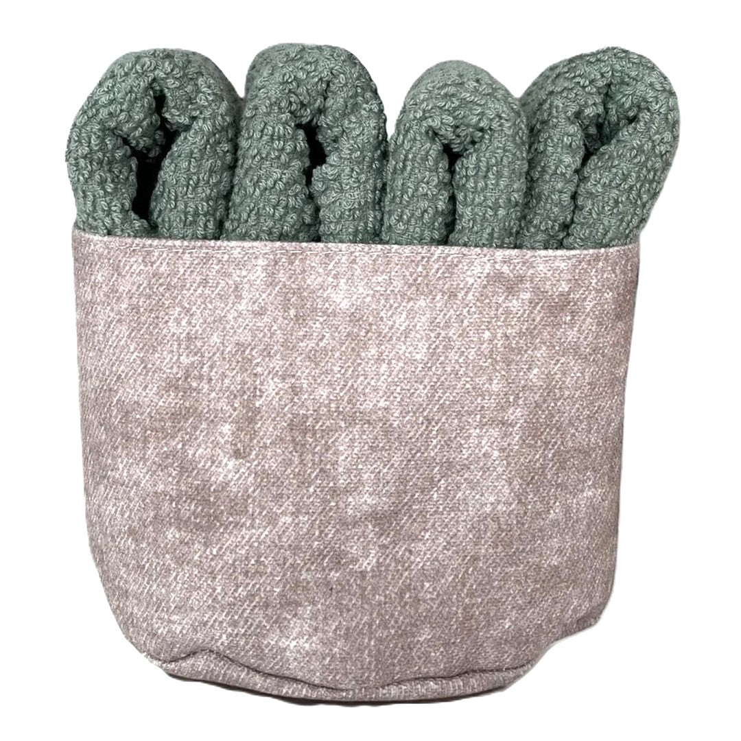 Maison Sucree Pepe cestino 4 lavette var 27 Eucalipto