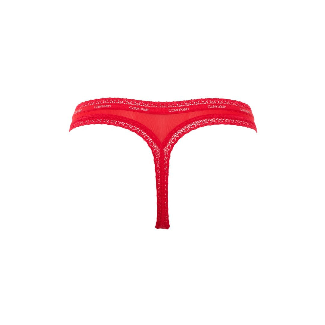 Calvin Klein Underwear Donna perizoma Rosso Lycra bordi ricamati-000QF6048E XAT