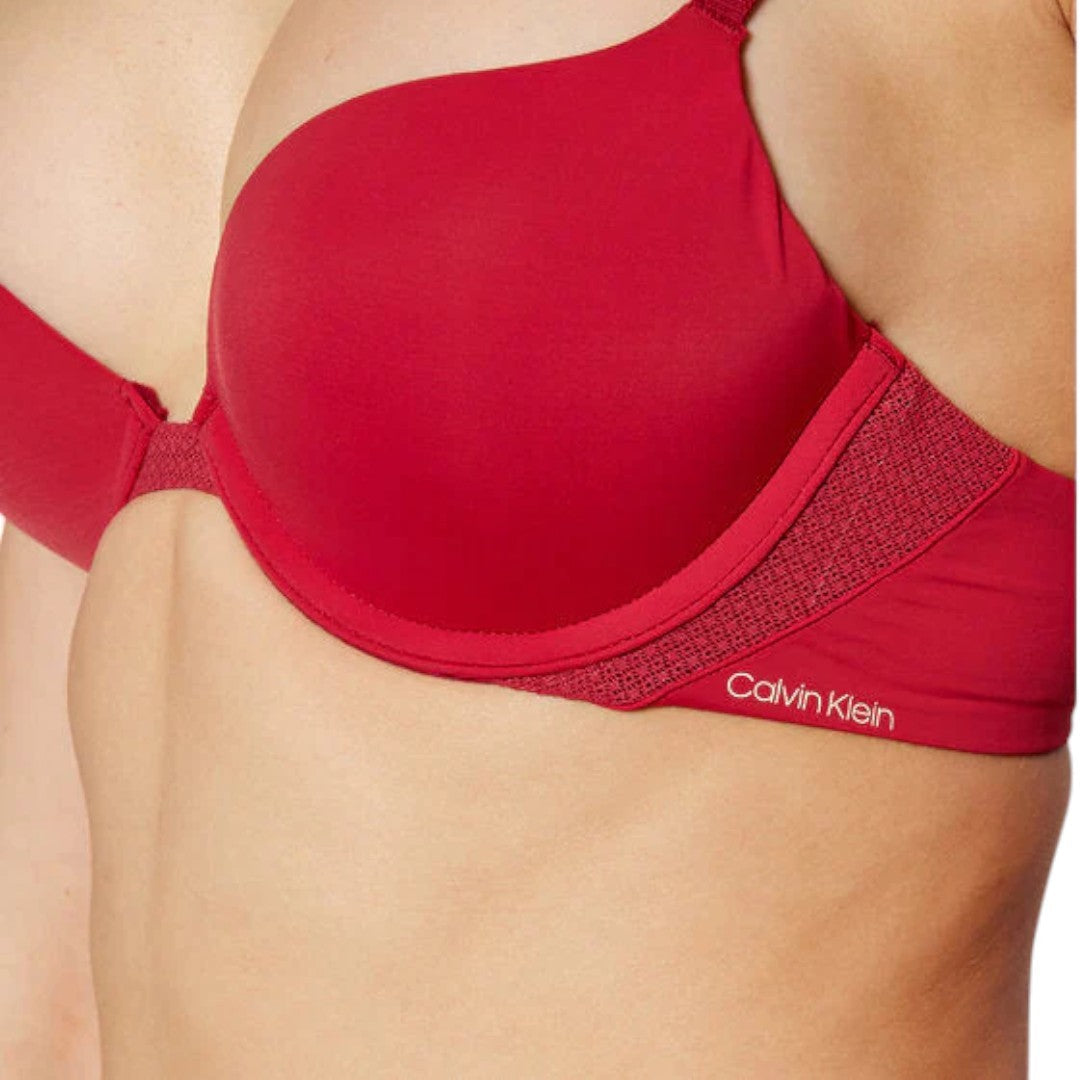 Calvin Klein Underwear Reggiseno Donna Push Up Lycra Rosso - 000QF5613E XAT