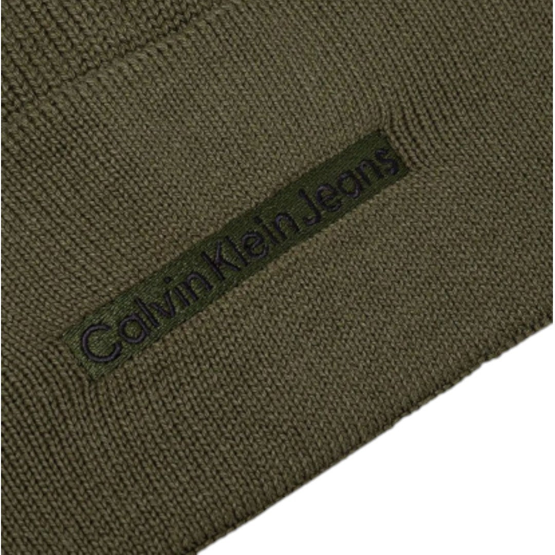 Calvin Klein Cappello Uomo Verde Oliva logo ricamato - K50K512452 MRO