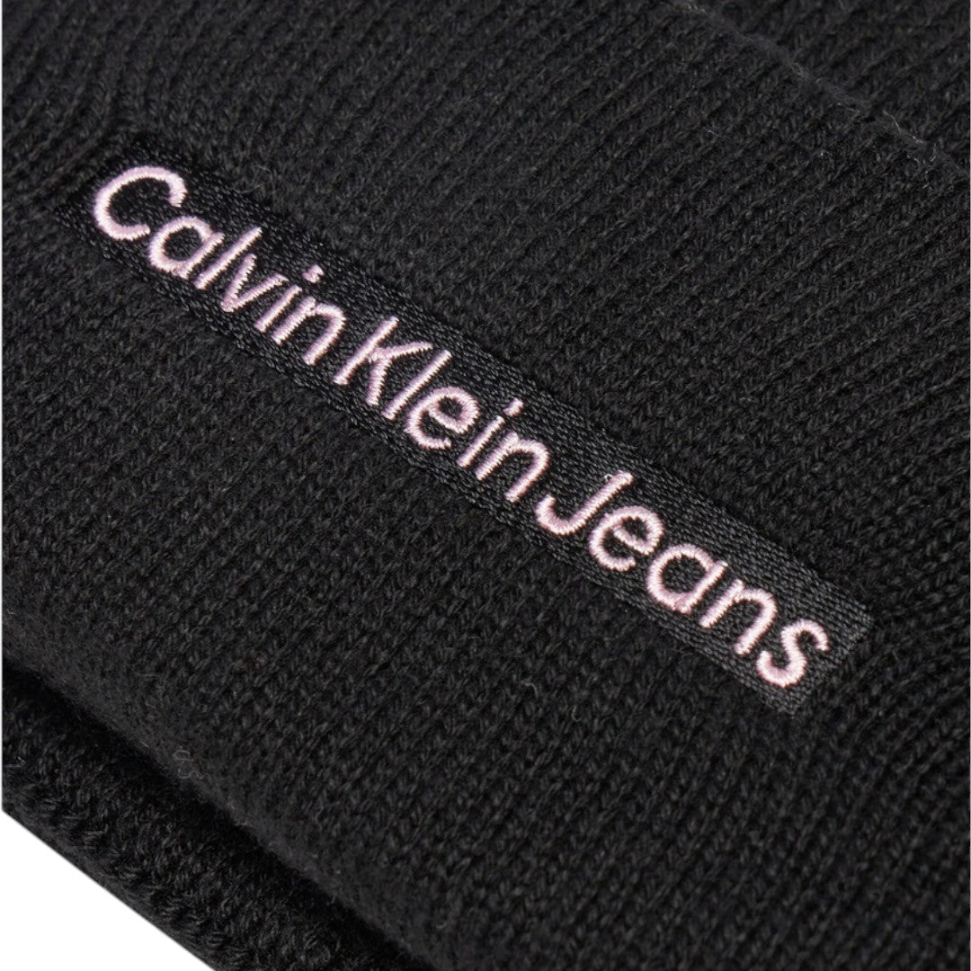 Calvin Klein Cappello Donna Logo Ricamato Calvin Klein Jeans Nero-K50K512819 01O