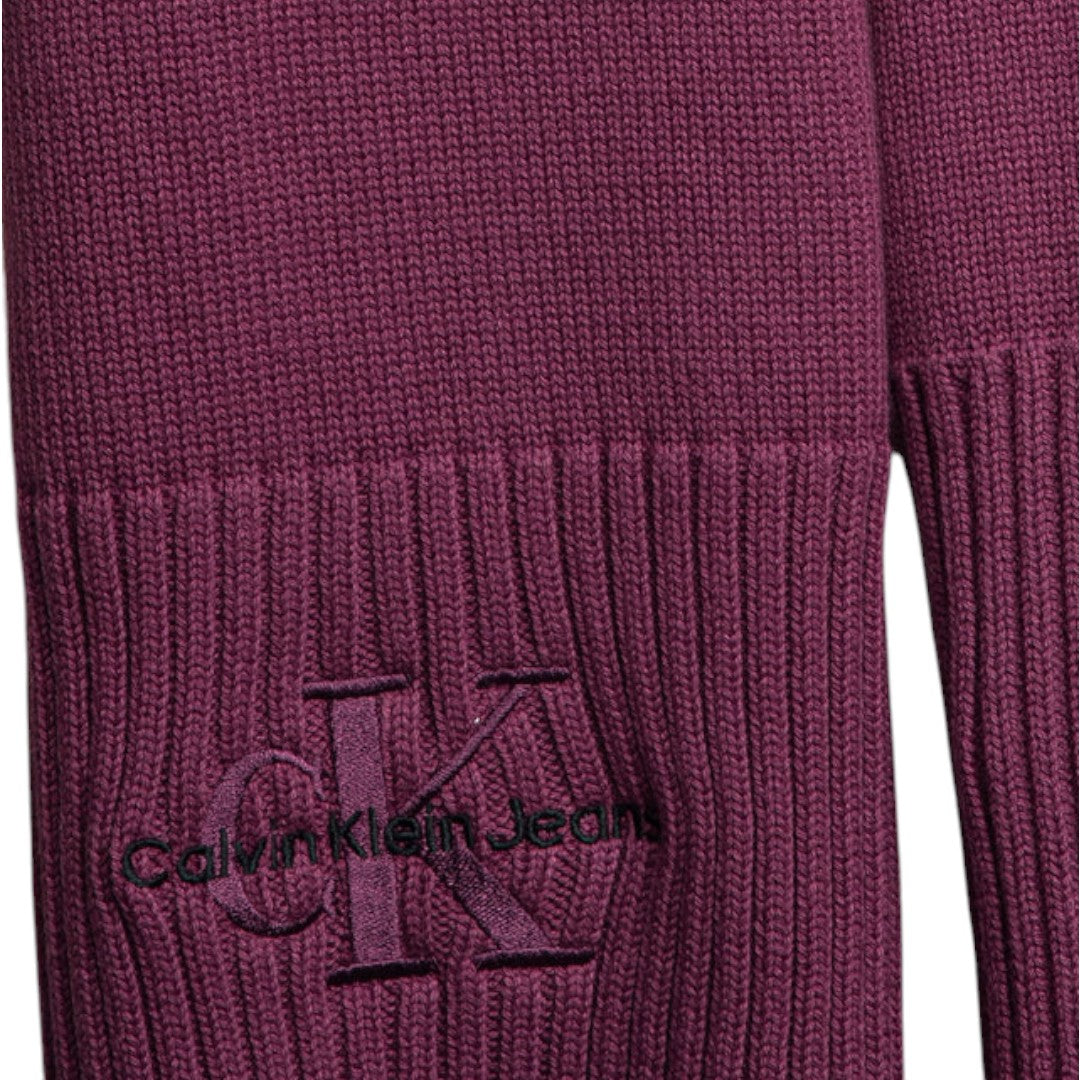 Calvin Klein Sciarpa Donna Logo Ricamato CK Jeans Amaranto - K60K611262 VAC