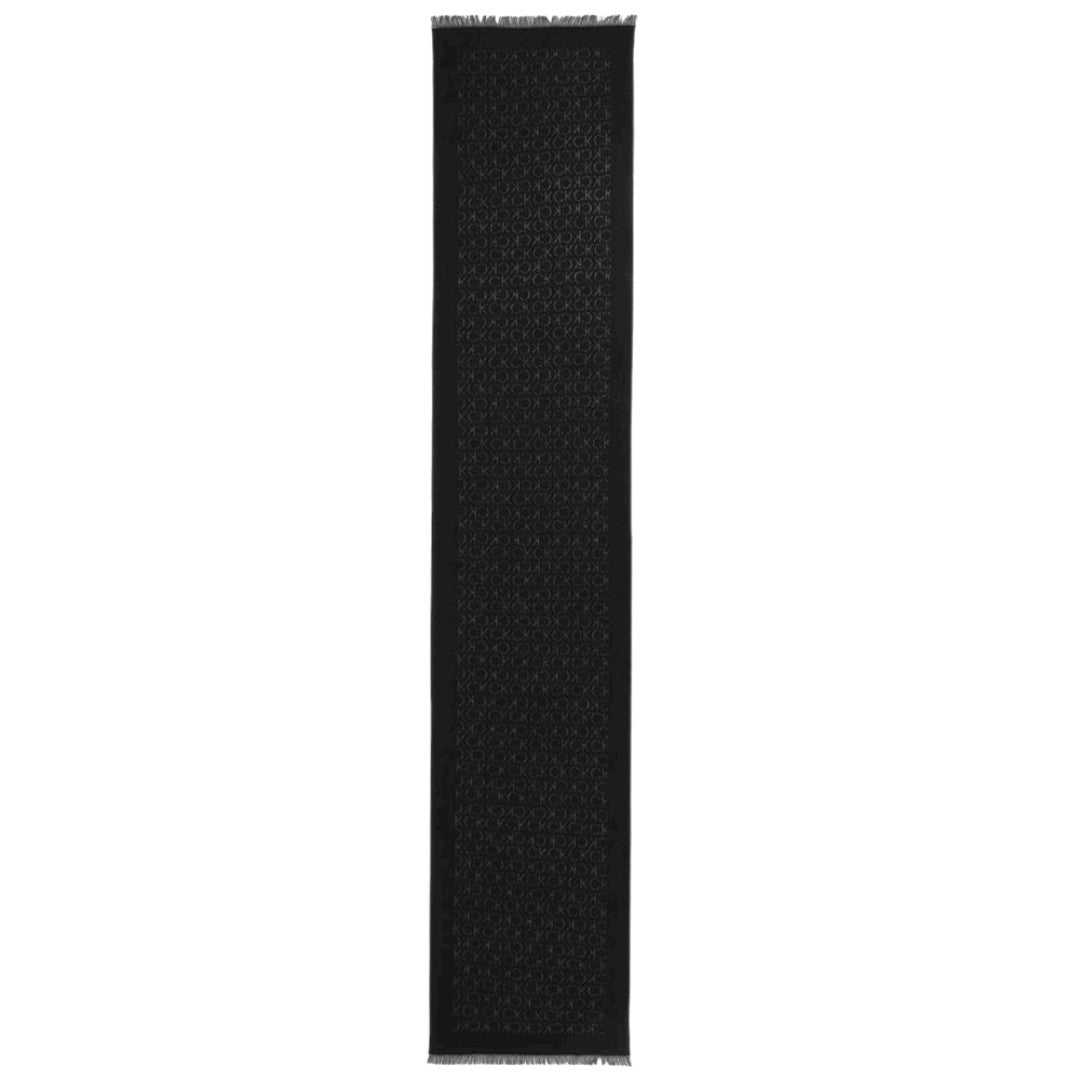 Calvin Klein Sciarpa Uomo Logo Allover Lana nero - K50K509700 BAX