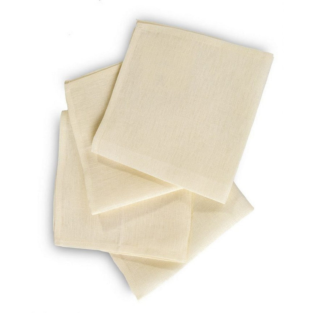 Blumarine Set 4 tovaglioli in puro lino tinta unita colore naturale 61153 01