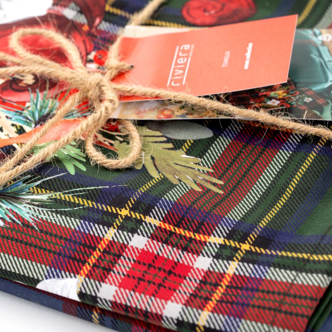 Riviera Home Tovaglia Valsesia Twill Antimacchia stampa digitale Blu MH0382 0101