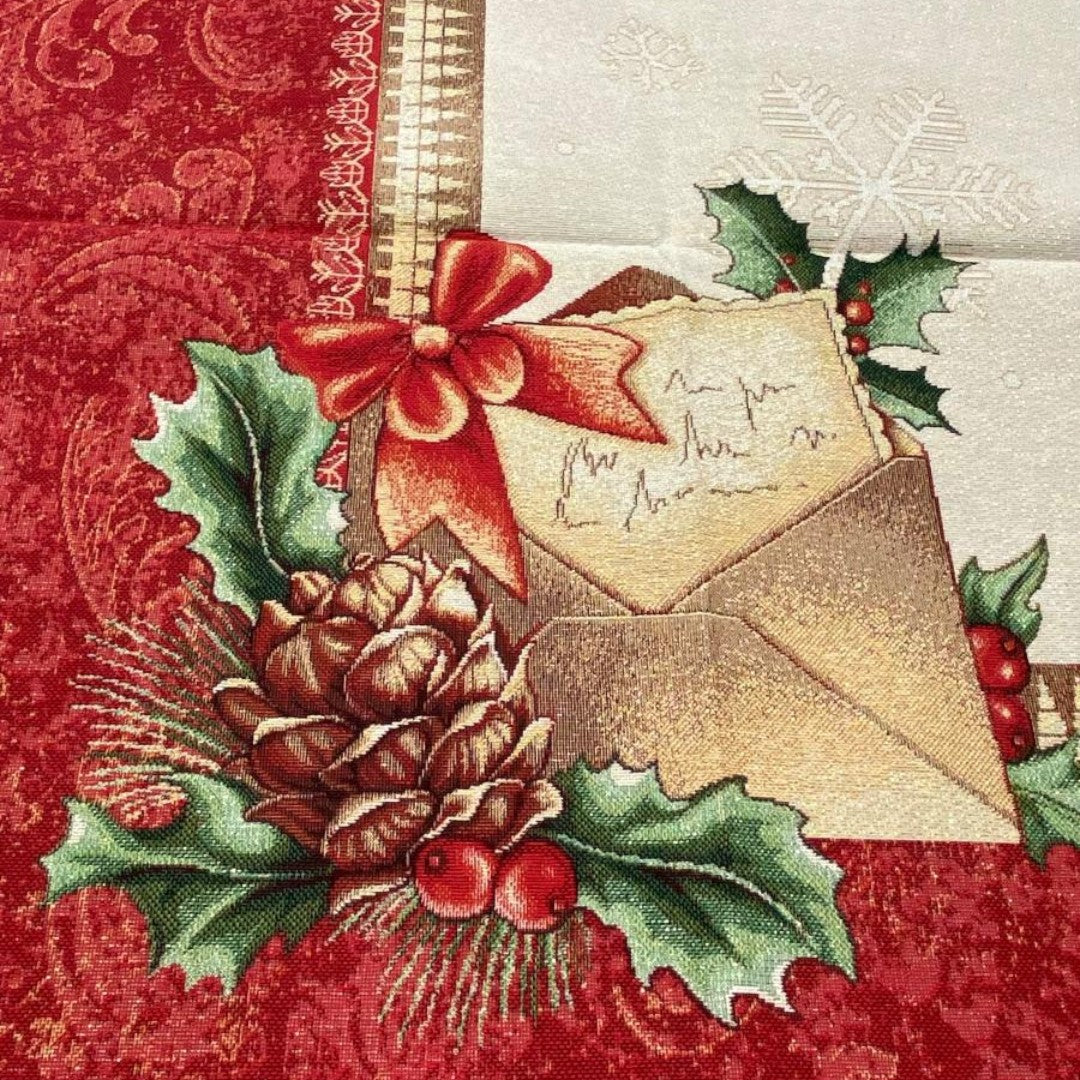 Emily Home Tovaglia Card in Gobelin rosso-oro