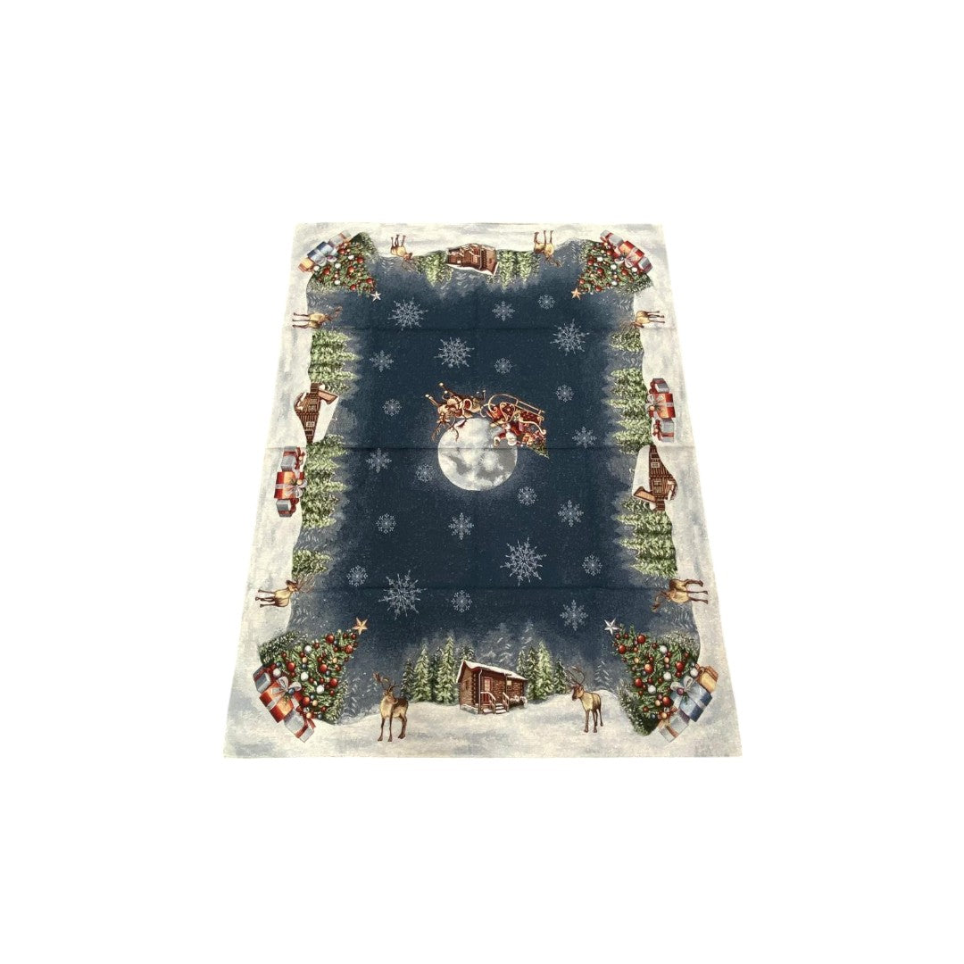 Emily Home Tovaglia Card in Gobelin blu-argento Blue Moon