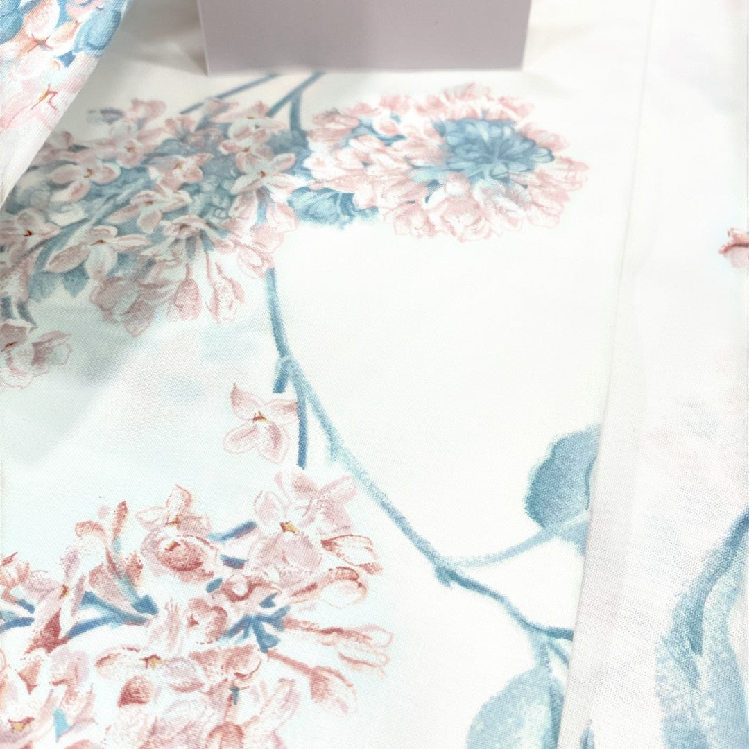 Biancoperla Parure Copripiumino Cotone Percalle Stampato MIchelle Bianco
