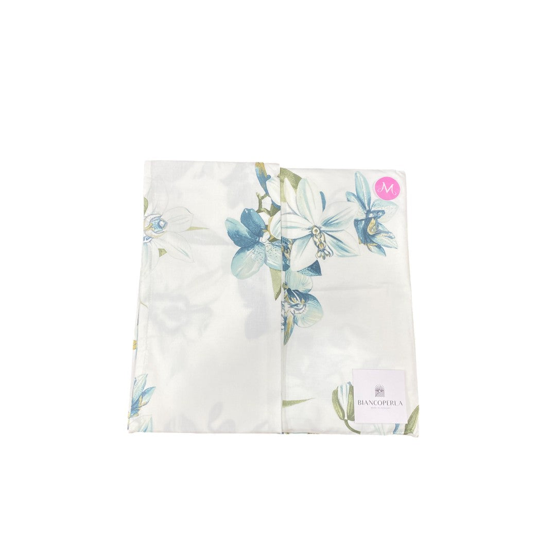 Biancoperla Parure Copripiumino Cotone Percalle Stampato Azores bianco polonia