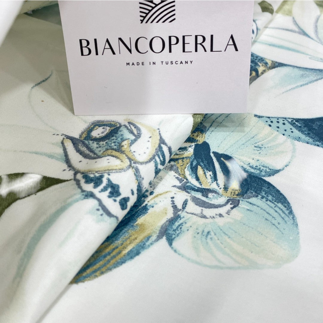 Biancoperla Parure Copripiumino Cotone Percalle Stampato Azores bianco polonia