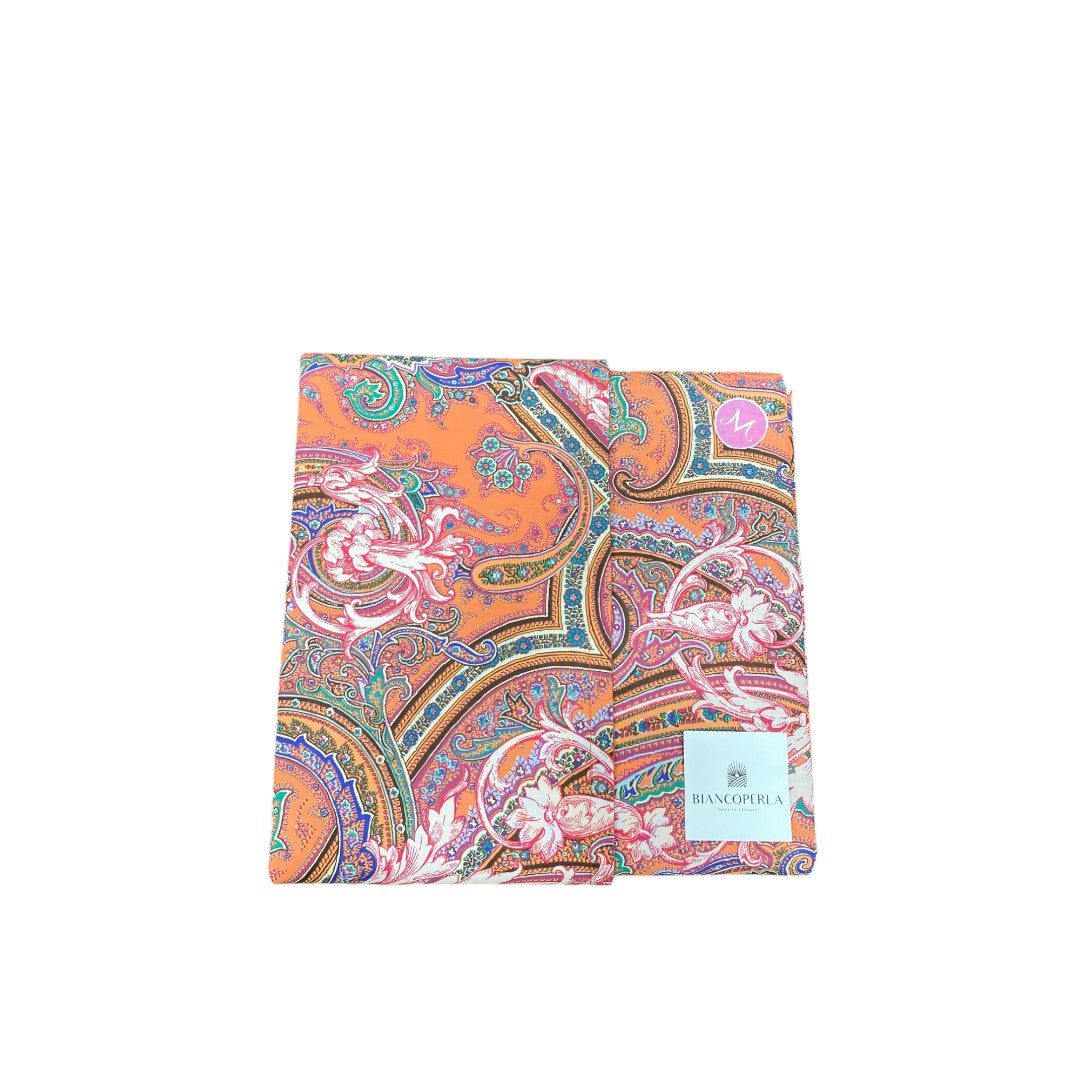 Biancoperla Parure Copripiumino Cotone Percalle Stampato Mozart multicolor