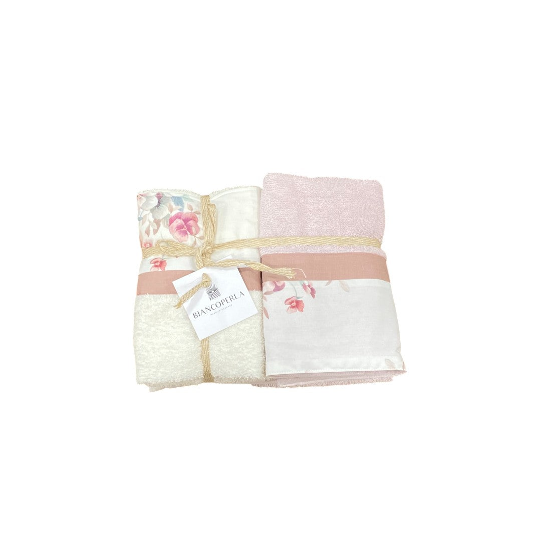 Biancoperla Set spugna 4 pezzi 2 Viso + 2 Ospite Incenso - Bianco