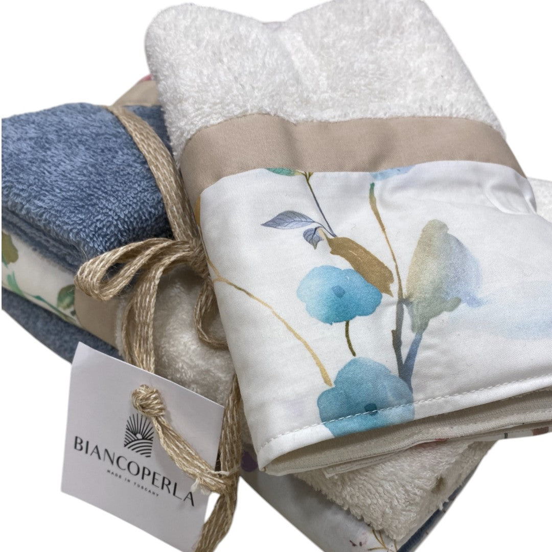 Biancoperla Set spugna 4 pezzi 2 Viso + 2 Ospite Polonia - Bianco