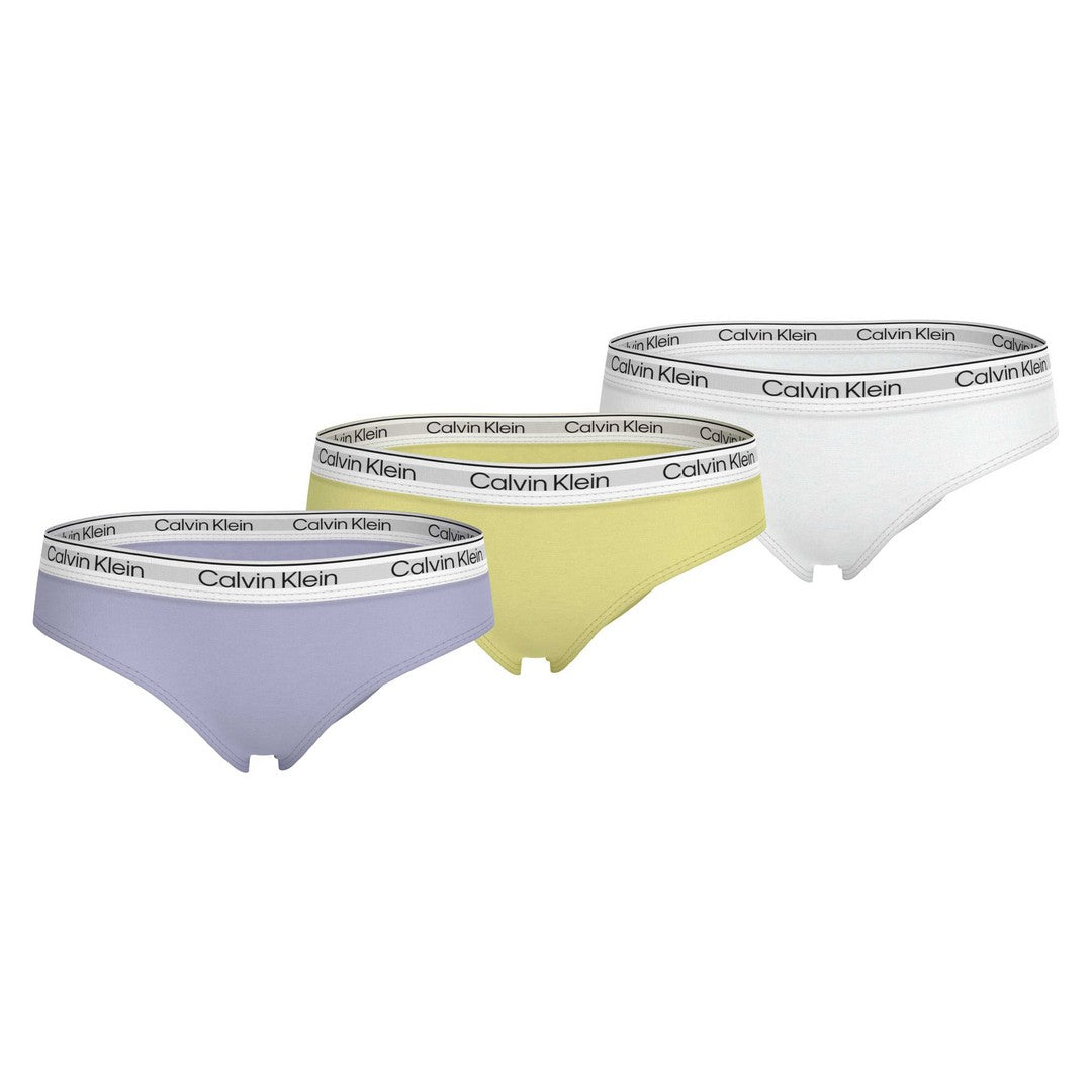 Calvin Klein 3 Pack Slip Bambina Purpleheather/Elfinyellow/Pcwh - G80G800728T-0V