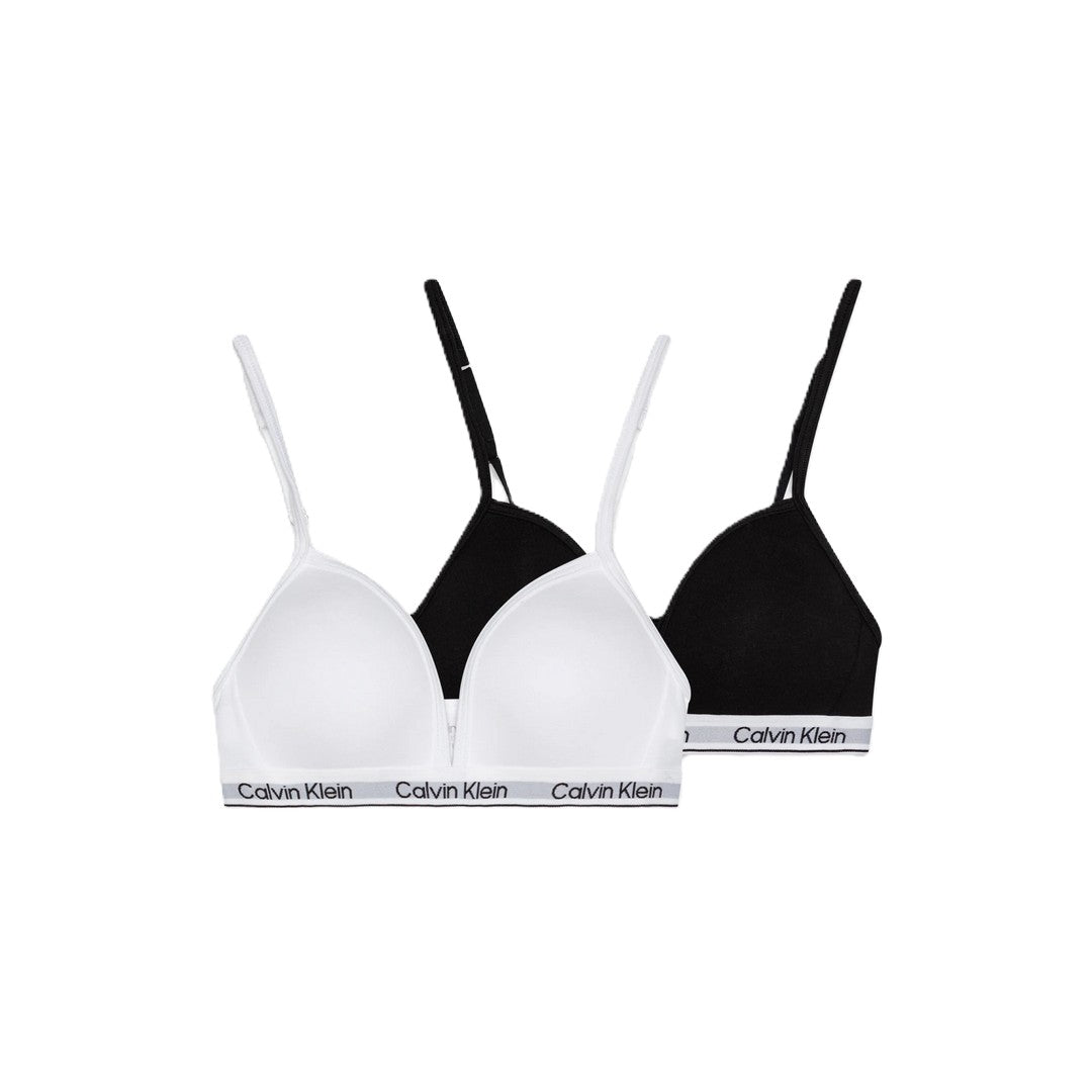 Calvin Klein 2 Pack Reggiseno A Triangolo Bambina Pvhblack/Pvhclassicwhite - G8