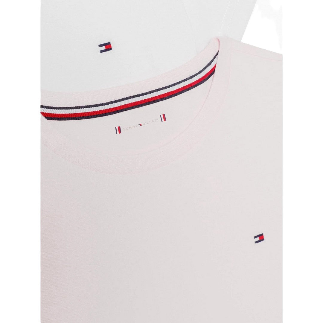 Tommy Hilfiger 2 Pack T-Shirt Bambina White/ Light Pink - UG0UG00307-0VS