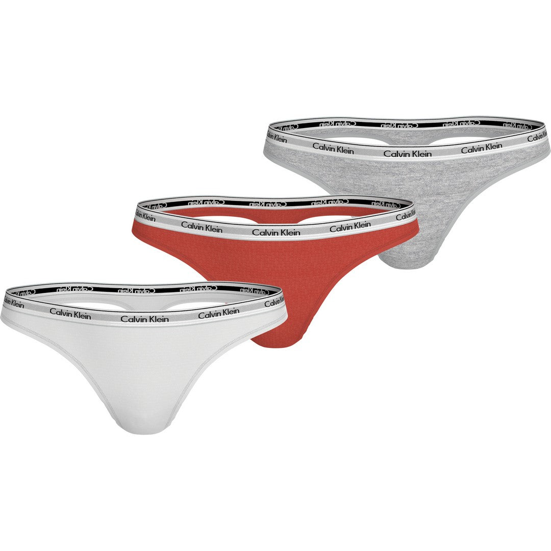 Calvin Klein 3 Pack Perizoma Donna - 000QD5209E-W9F