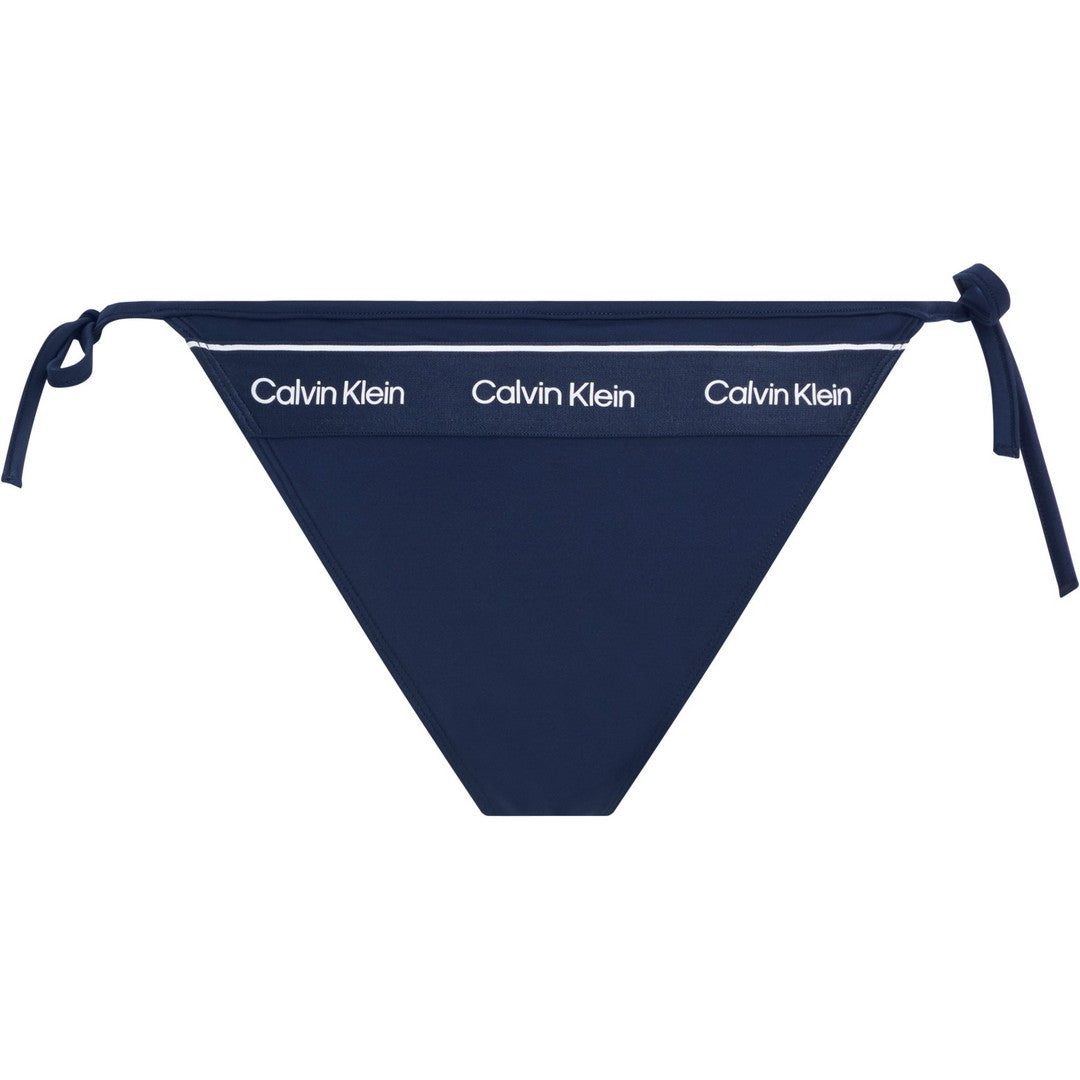 Calvin Klein Beachwear Slip Bikini Con Laccetti Donna blu - KW0KW02431-CEF