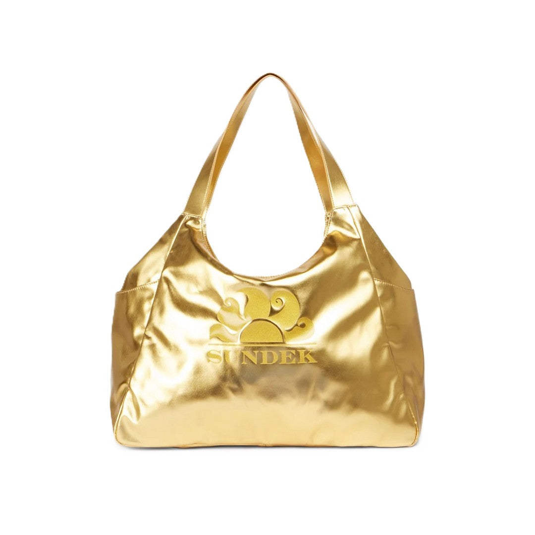 Sundek Chel Bag Borsa Shopper Laminata Con Logo Gold - AW417ABPU7LA-A75LA