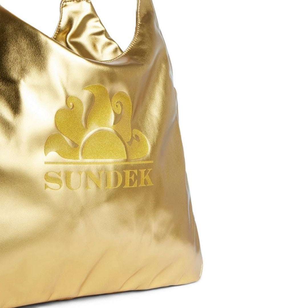 Sundek Chel Bag Borsa Shopper Laminata Con Logo Gold - AW417ABPU7LA-A75LA