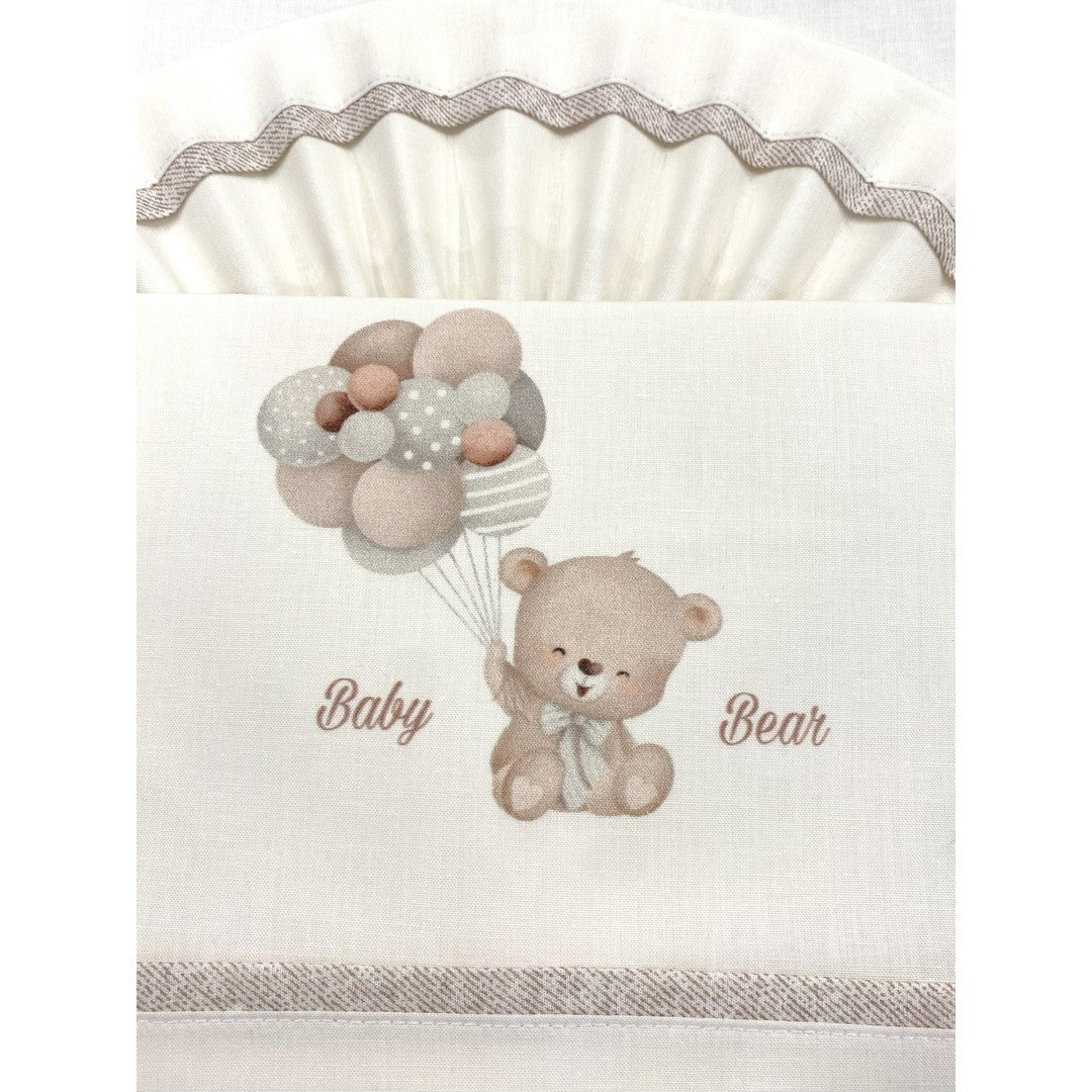 Gary Lenzuolino culla Neonato 100% cotone con stampa palloncini latte 75x90