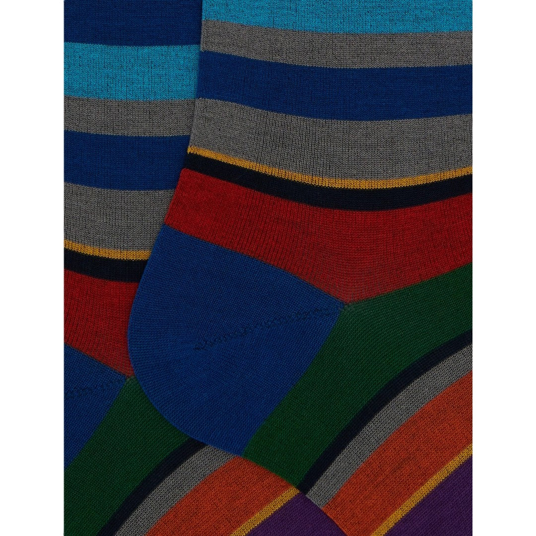 Gallo Calza Lunga Cotone Leggerissimo Fantasia Riga Uomo - AP103172 31805