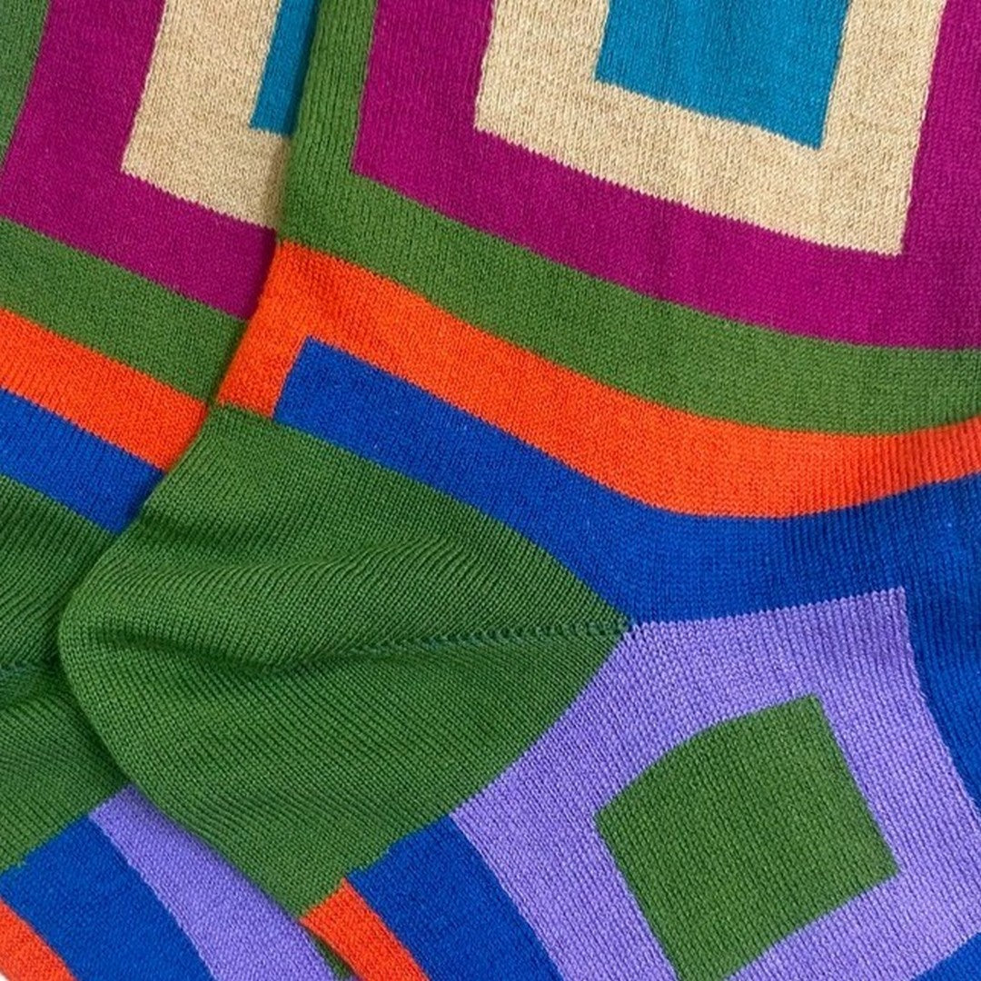 Gallo Calza Lunga Cotone Leggero Fantasia Quadrati Uomo - AP515984 30583