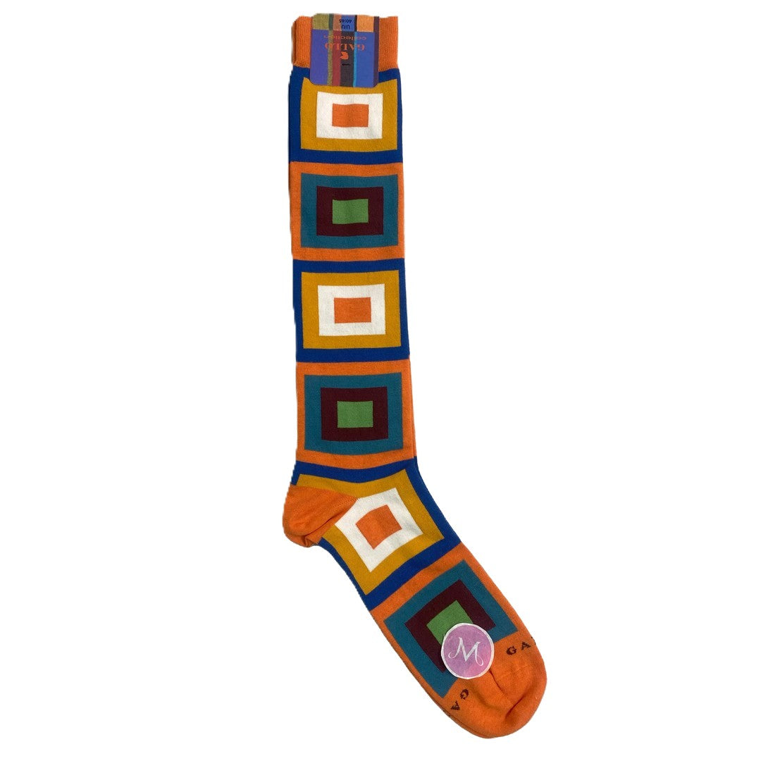 Gallo Calza Lunga Cotone Leggero Fantasia Quadrati Uomo - AP515984 32236