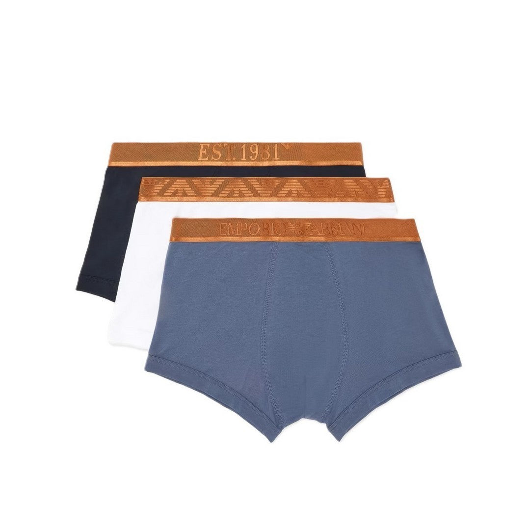 Emporio Armani Boxer uomo 3pack Bianco/Vin Ind/Armani Blu - EM000259 AF10780 M00