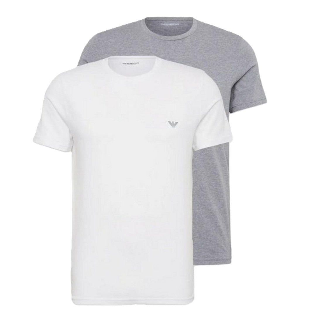 Emporio Armani T-shirt uomo 2pack Mel.Grey/Bianco - EM000391 AF10776 M8074