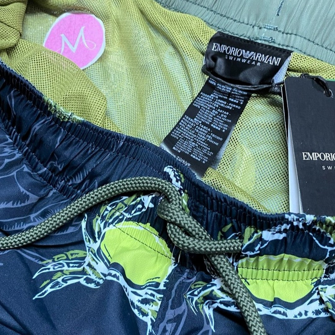 Emporio Armani Beachwear Costume pantaloncino Blue Print Crab - EM000583 AF12347