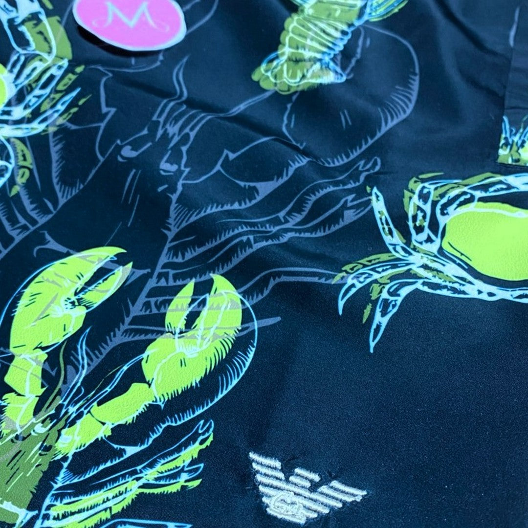 Emporio Armani Beachwear Costume pantaloncino Blue Print Crab - EM000583 AF12347