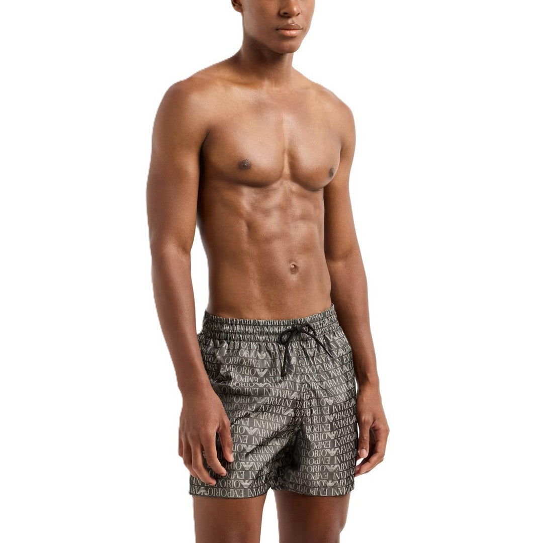 Emporio Armani Beachwear Costume pantaloncino Logo Black/Plaza - EM000583 AF1235
