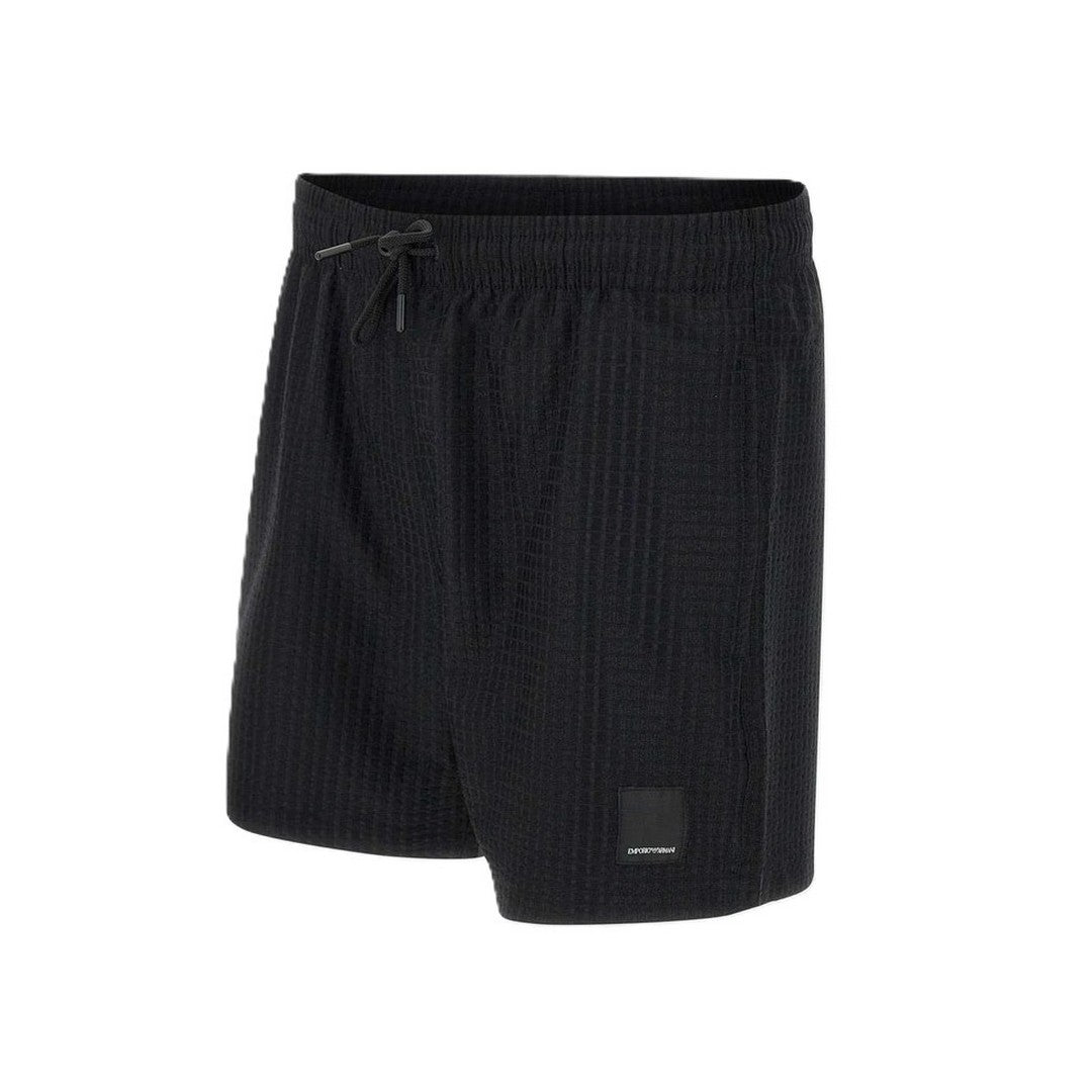 Emporio Armani Beachwear Costume pantaloncino uomo Black Texture-EM000583AF14103