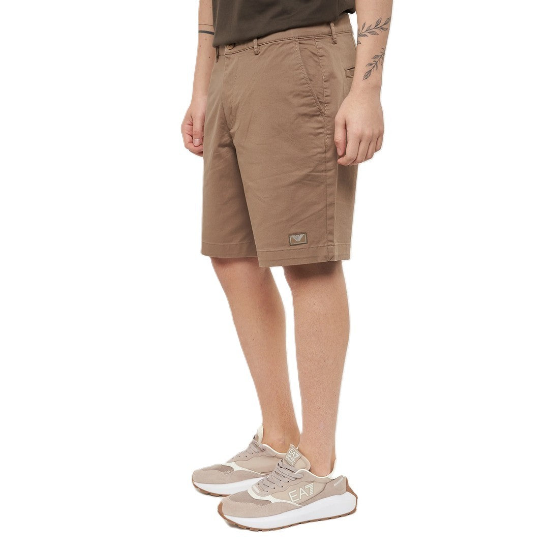 Emporio Armani Beachwear Bermuda Uomo in cotone Walnut - EM000591 AF12336 U6189