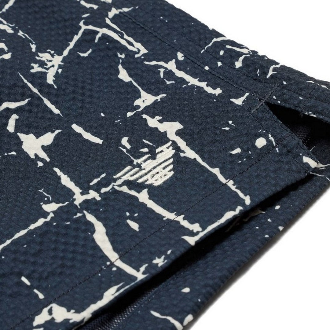Emporio Armani Beachwear Costume pantaloncino uomo Abstract Blue-EM000688AF12351