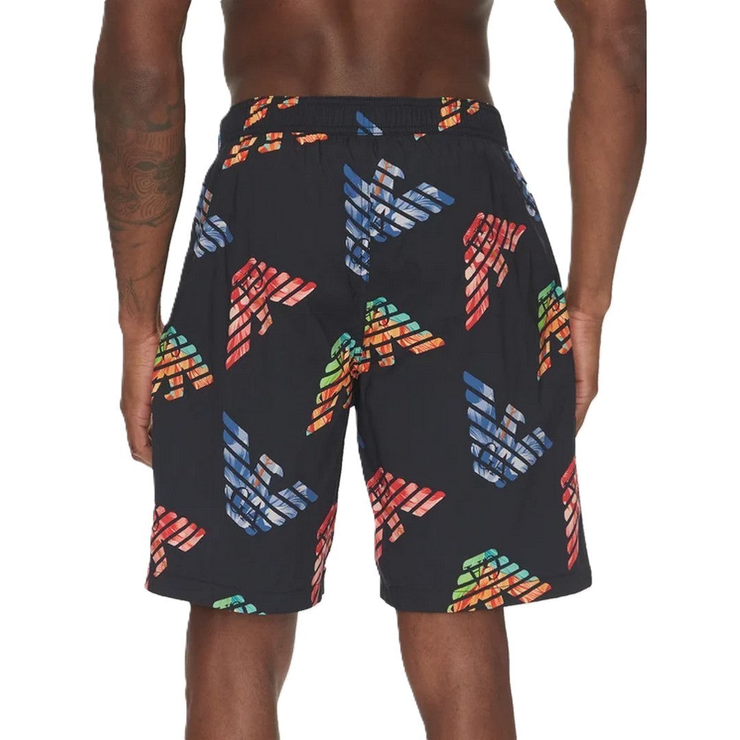 Emporio Armani Beachwear Costume pantaloncino uomo Black/Multicol Eagle-EM000689