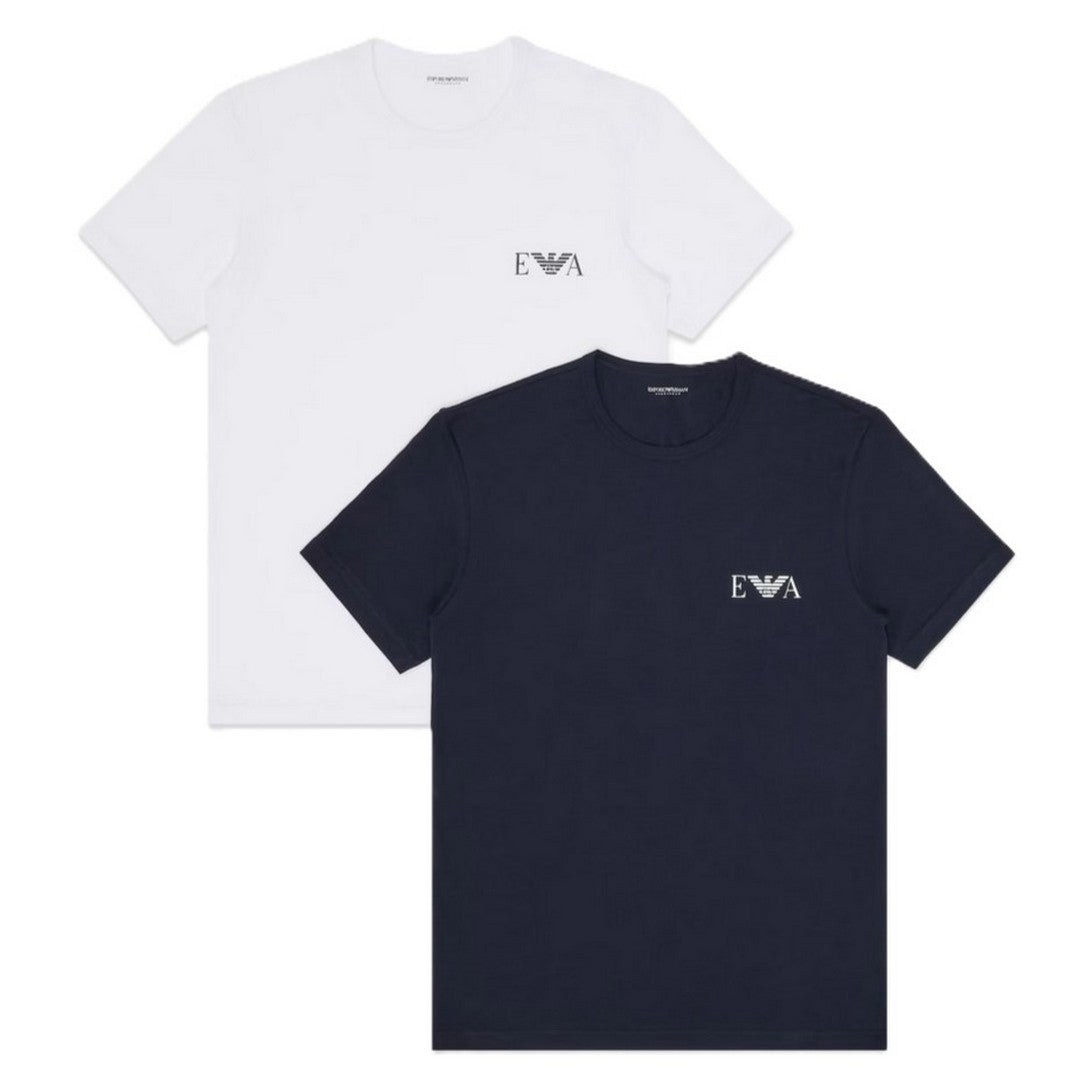 Emporio Armani T-shirt uomo 2pack White/Ar.Blu - EM001849 AF10778 M0081