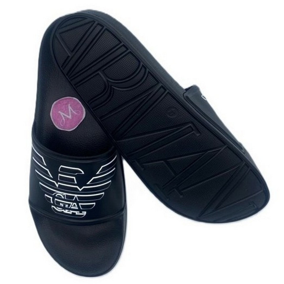 Emporio Armani Beachwear Ciabatte uomo Black+White - XVPS11 XR273 K485