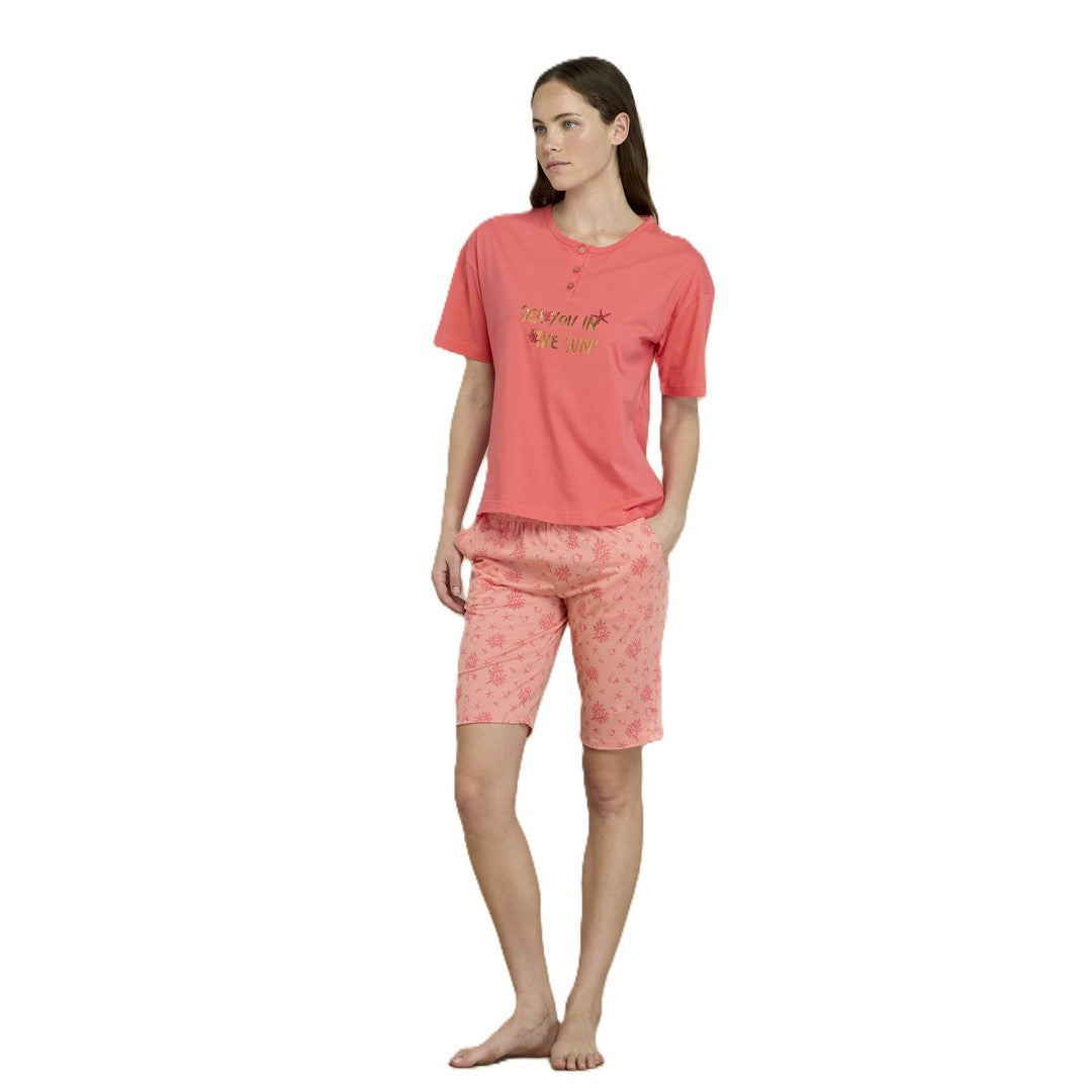 Noidinotte Pigiama Donna Cotone Manica Corta- FA009027PB401