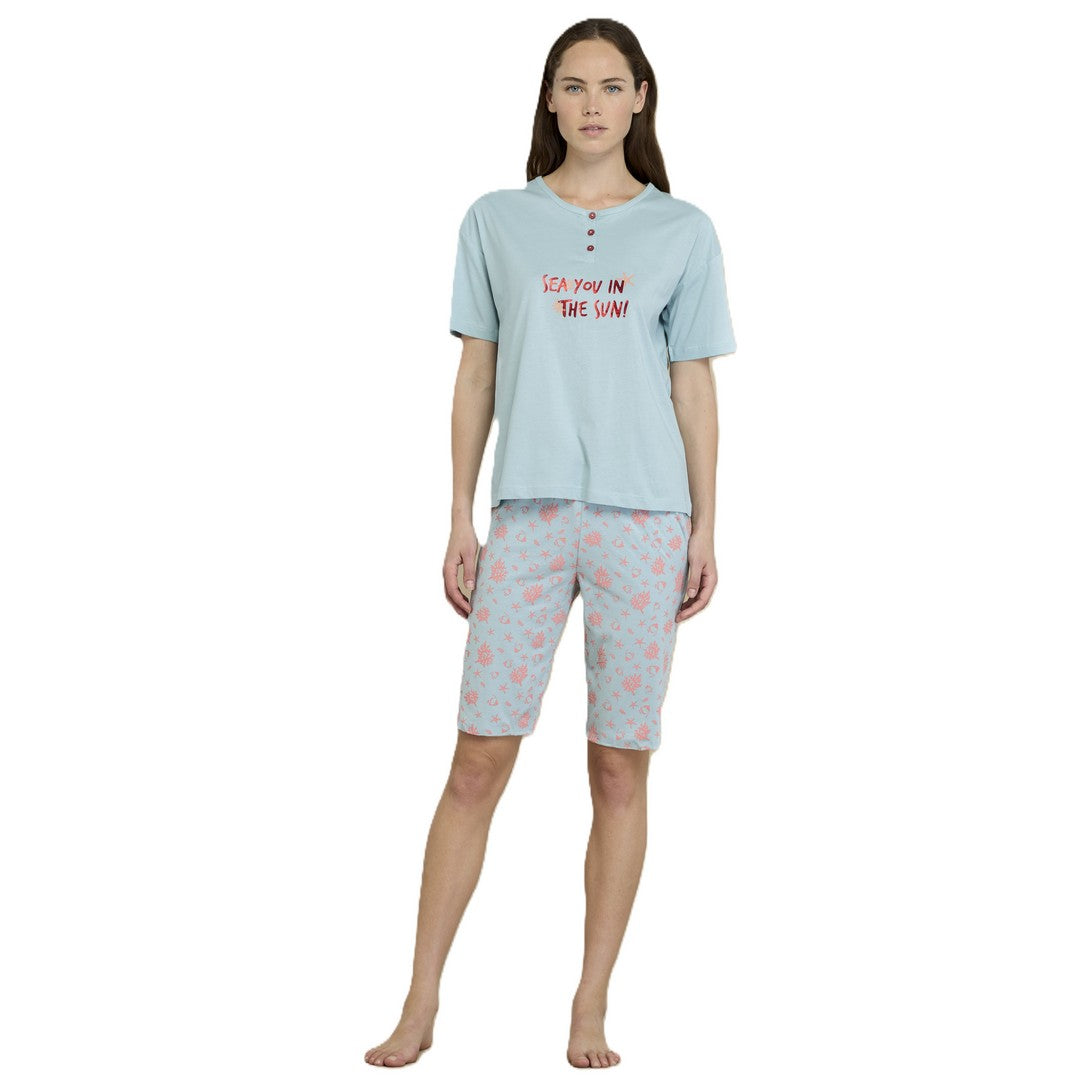 Noidinotte Pigiama Donna Cotone Manica Corta- FA009027PB401