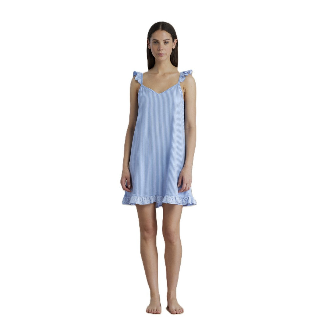 Noidinotte Camicia Da Notte Donna Cotone Bretellina - LA003236PB401